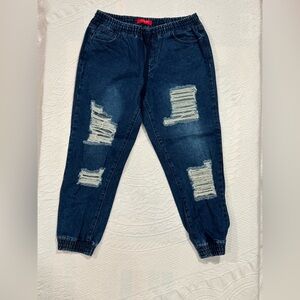 Guess Blue Denim Joggers B16
